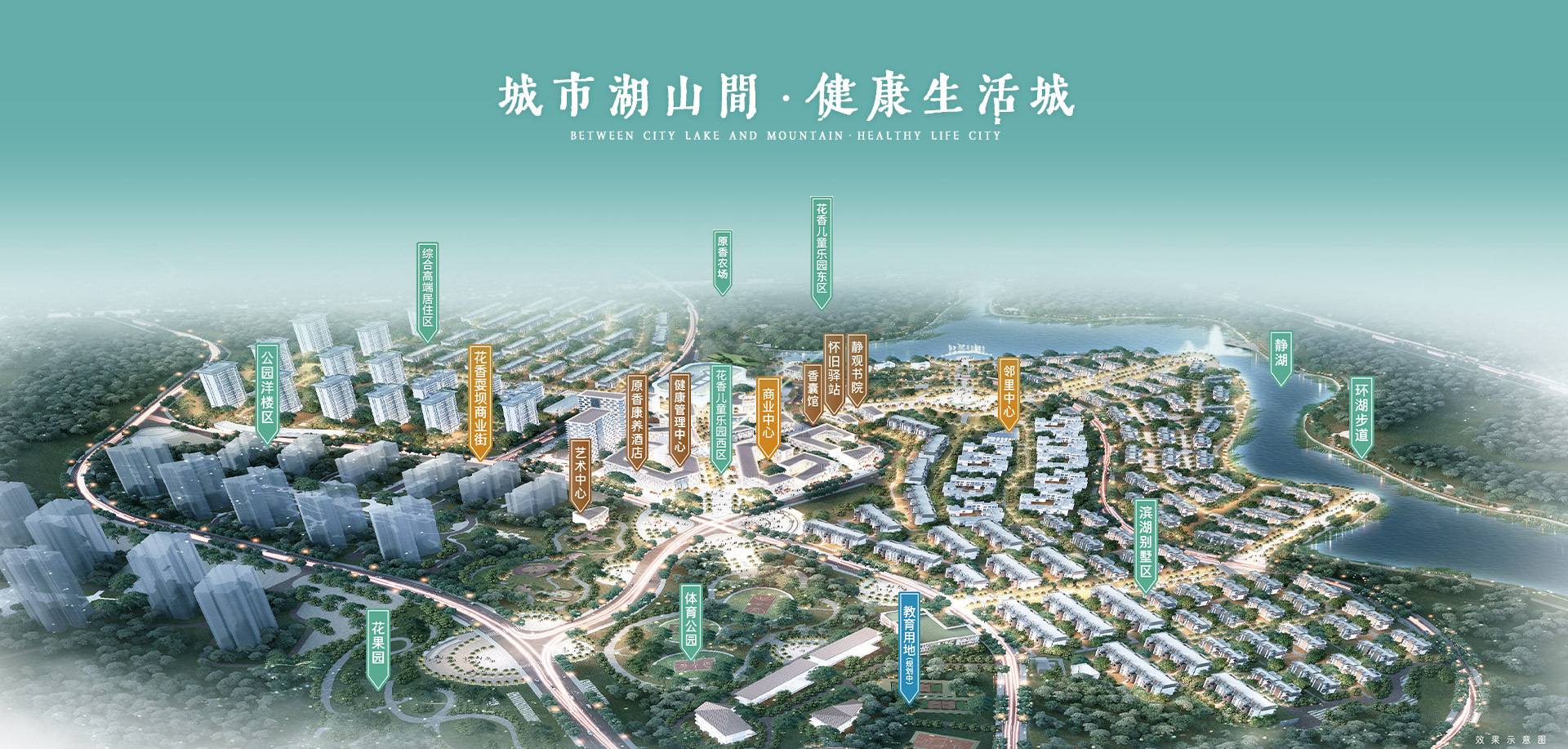 城市湖山间，健康生活城